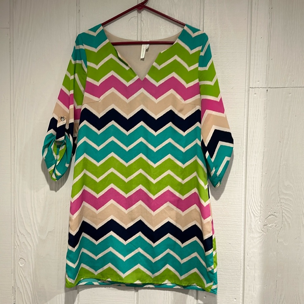 Hello Miss Chevron Dress